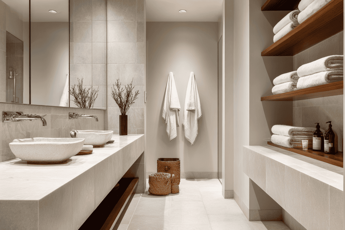 Well-aligned furniture and lighting layout demonstrating coordination between architecture and decoration