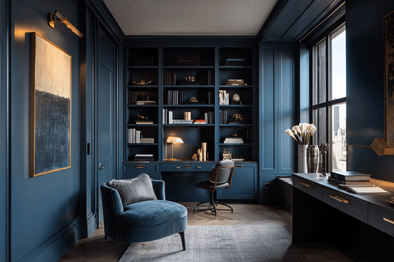 Refined NYC apartment entryway reflecting co-op building constraints and architectural oversight