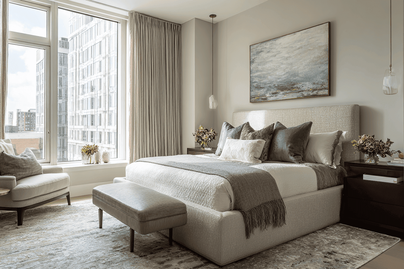 Pre-war NYC apartment interior highlighting architectural coordination and intelligent space planning.